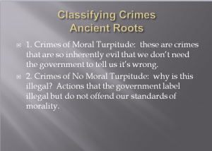 Classifying Crimes - Ancient Roots