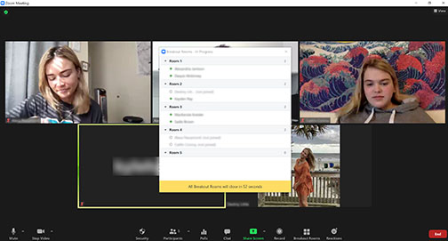 Image closing breakout rooms