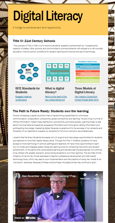 Artifact 3. A student’s multimedia infographic linked from the gallery walk.